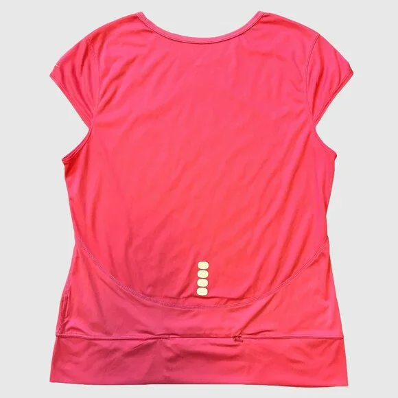 Nike Women's FIT DRY Running Shirt with Zipper Pouch - Pink - US L - Picture 2 of 4